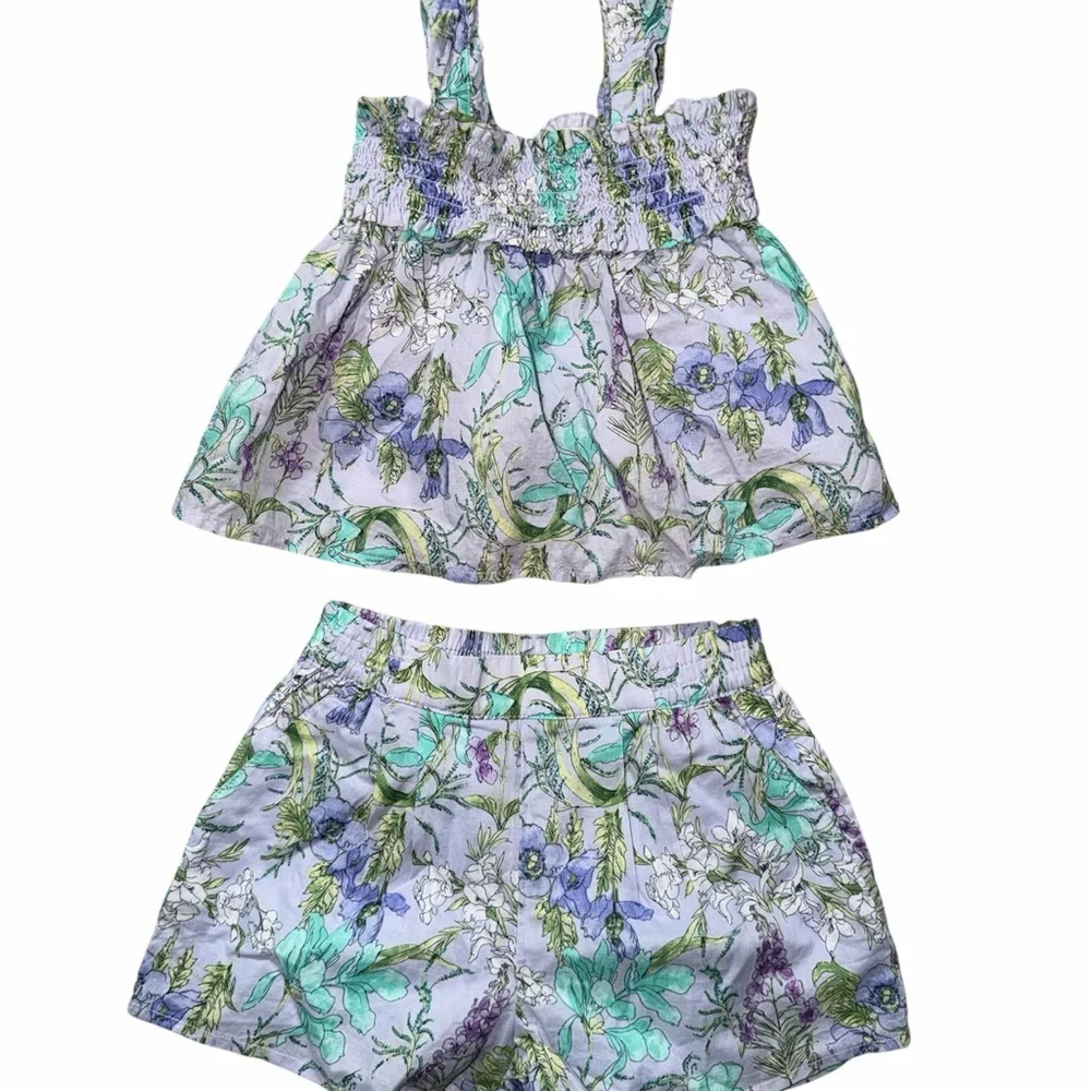 Janie and Jack Pastel Floral Smocked Set - Picture 2 of 7